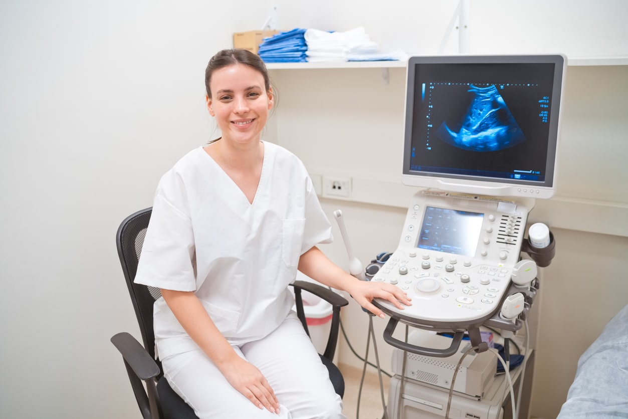 Nurse with Upper Endoscopic Ultrasound